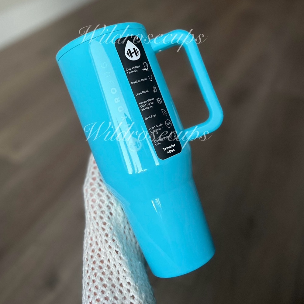 Hydrojug Neon Wave Glossy Blue 40oz Traveler